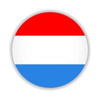 Round flag of Luxembourg. Vector Illustration.