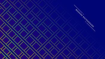 abstract square pattern modern gold blue background vector