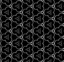 Black and white seamless abstract pattern. Background and backdrop. Grayscale ornamental design. Mosaic ornaments. Vector graphic illustration.