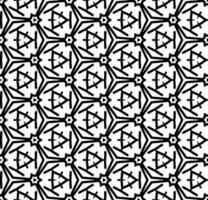 Black and white seamless abstract pattern. Background and backdrop. Grayscale ornamental design. Mosaic ornaments. Vector graphic illustration.