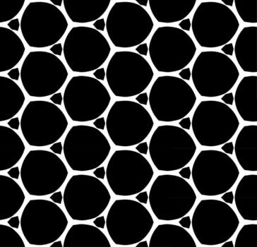 Black and white seamless abstract pattern. Background and backdrop. Grayscale ornamental design. Mosaic ornaments. Vector graphic illustration.
