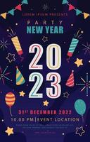 New Year Party Poster Template vector