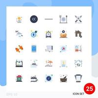 Universal Icon Symbols Group of 25 Modern Flat Colors of swords game minus emblem restaurant Editable Vector Design Elements