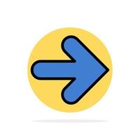 Arrow Forward Arrows Right Abstract Circle Background Flat color Icon vector