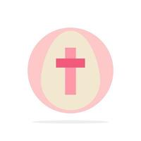Egg Easter Holiday Sign Abstract Circle Background Flat color Icon vector