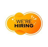 We are hiring, staff recruit and job offer icon vector