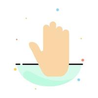 lenguaje corporal gestos interfaz de mano plantilla de icono de color plano abstracto vector