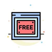 Free Access Internet Technology Free Abstract Flat Color Icon Template vector