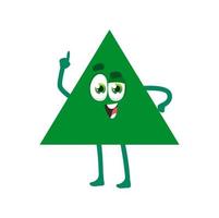 Triangle character, triangular geometric shape vector