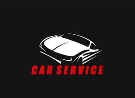 Car service, auto repair or automotive garage icon vector