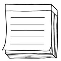 Print design hand drawn illustration outline notebook labels vector