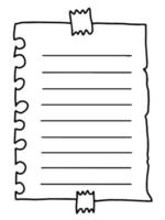 Print design hand drawn illustration outline notebook labels vector