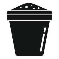 Fertilizer plant pot icon, simple style vector