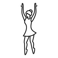 Ballerina icon outline vector. Ballet girl vector