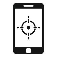 Smartphone gyroscope icon simple vector. Phone accelerometer vector