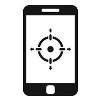 Smartphone gyroscope icon simple vector. Phone accelerometer vector