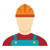 Builder icon, flat style vector