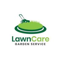 Lawn care logo design template, landscape, grass concept logo design template vector