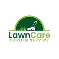Lawn care logo design template, landscape, grass concept logo design template vector