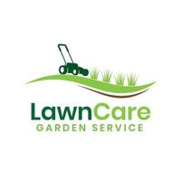 Lawn care logo design template, landscape, grass concept logo design template vector