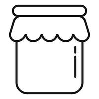 Honey jar icon, outline style vector