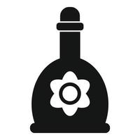 Essential oils bottle icon, simple style vector