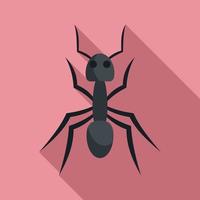 icono de hormiga de fauna, tipo plano vector