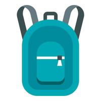 icono de mochila, estilo plano vector