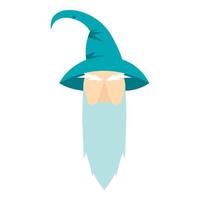 Wizard icon, flat style vector