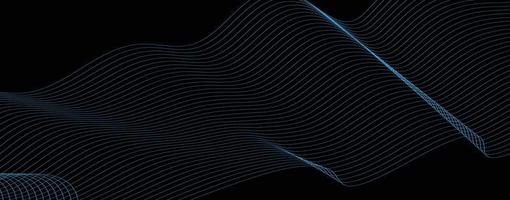 Abstract wave element for design. Digital frequency track equalizer. Stylized line art background vector