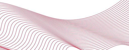 red lines abstract futuristic tech background. Vector digital art banner