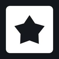 Black celestial star icon, simple style vector