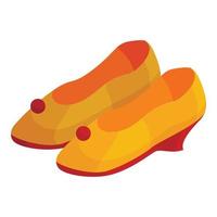 Woman shoes icon, cartoon style vector