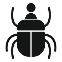 Scarab beetle bug icon, simple style vector