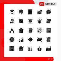 Set of 25 Modern UI Icons Symbols Signs for ecommerce gps minimize directional beach Editable Vector Design Elements