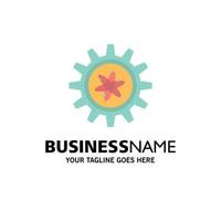 Experiment Gear Setting Lab Business Logo Template Flat Color vector