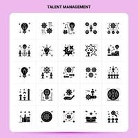 Solid 25 Talent Management Icon set Vector Glyph Style Design Black Icons Set Web and Mobile Business ideas design Vector Illustration