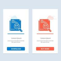 Page Search Web Page Search Layout  Blue and Red Download and Buy Now web Widget Card Template vector