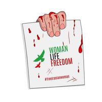 illustration vector of woman life freedom,hand with bloods perfect for print,poster,protest,etc