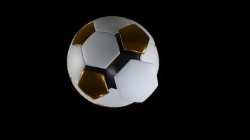 lazo giratorio del balón de fútbol de la copa mundial con canal alfa video