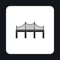 Iron bridge icon, simple style vector