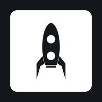 Little rocket icon, simple style vector