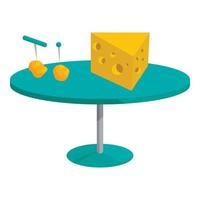 Cheese concept, cartoon style. vector