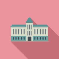 Capitol parliament icon, flat style vector