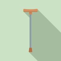 Walking stick icon, flat style vector