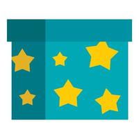 Box to perform tricks icon, flat style vector