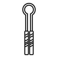 Blacksmith handle tool icon, outline style vector