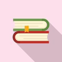 Books stack icon, flat style vector