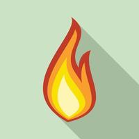 Fire flame explosion icon, flat style vector