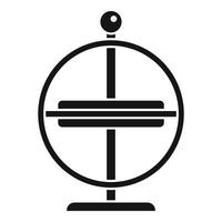 Physics gyroscope icon simple vector. Momentum accelerometer vector